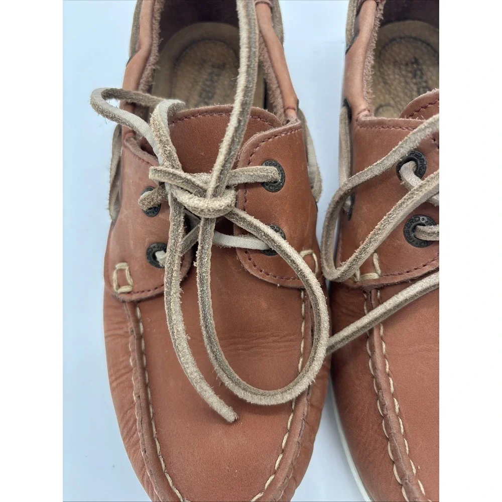 Tribord‎ Women's Brown Leather Boat Shoes Size 6.5 Made In Portugal